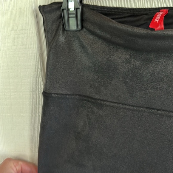 Spanx Black High-Waisted Faux Leather Leggings - Picture 3 of 4